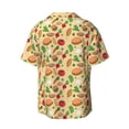 thumbnail image 6 of Lsque Herb Of Burger print Men's Cuban Collar Short Sleeve Shirt Summer Beachwear Casual Button Down Fashionable Vacation Leisure Shirt-Medium, 6 of 7