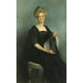 thumbnail image 2 of François Flameng 16x24 Black Ornate Framed Double Matted Museum Art Print Titled: Portrait&nbsp;Of Mrs. William K. Vanderbilt (1909), 2 of 5