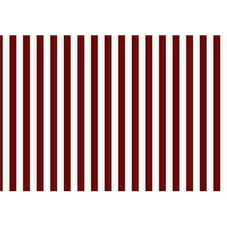 Dark REd and White Stripe Edible Cake & Cupcake Image Decoration Frosting Sheet