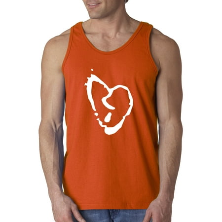 New Way 937 - Men's Tank-Top Xxxtentacion Broken Heart Symbol XL Orange