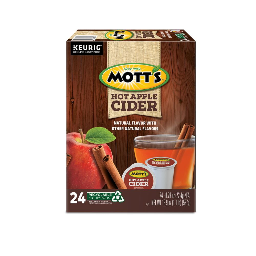 Mott's Hot Apple Cider Roast K-Cup Box - 24 ct. - Delicious Hot Apple Cider for Your Keurig