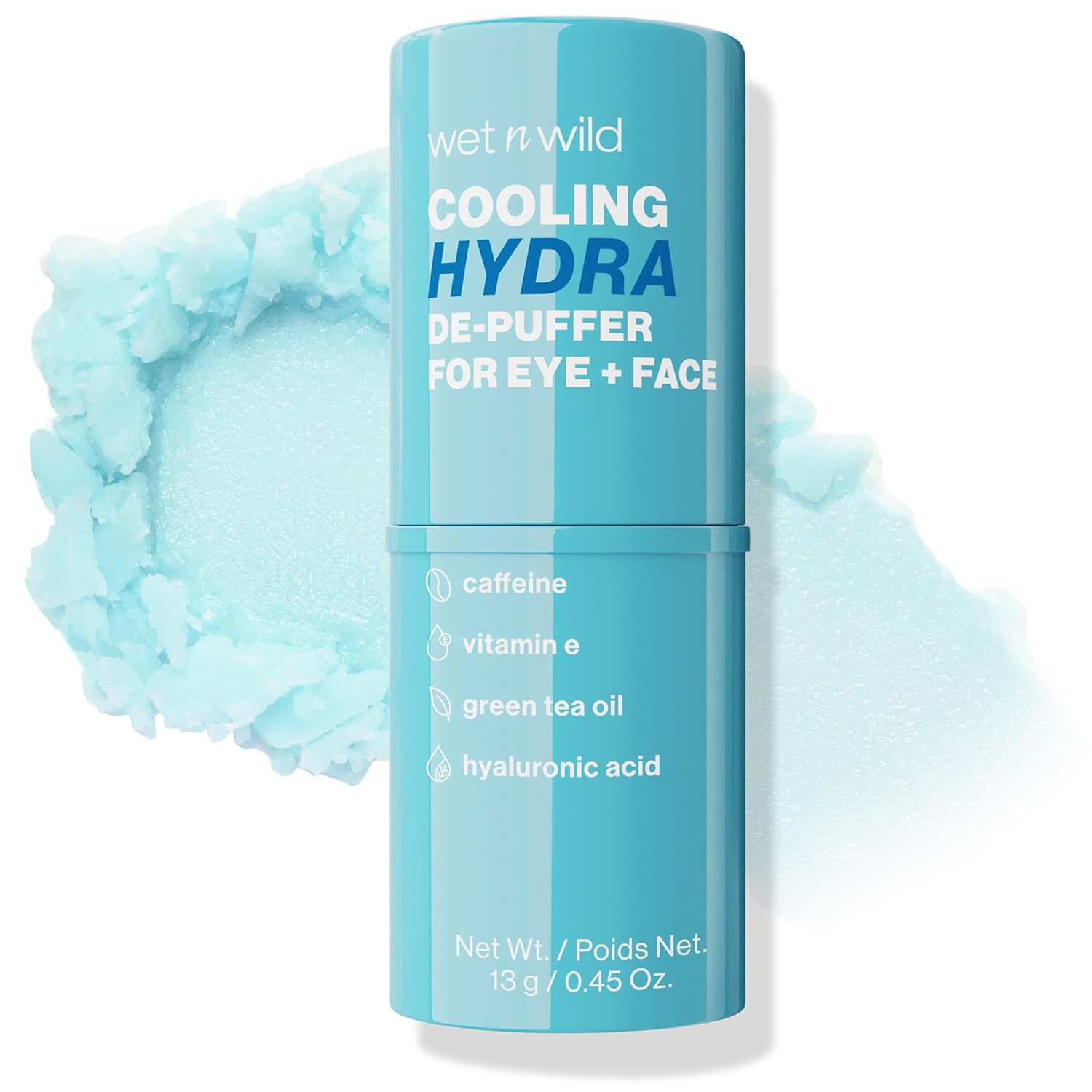 Wet n Wild Cooling Hydra De-Puffer for Eye and Face Serum Stick with Caffeine and Vitamin E, 0.45 fl oz