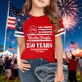 thumbnail image 2 of FINALGANG Kids 4th Of July T-Shirt 250th Anniversary Usa Shirts Boys Girls American Flag T-Shirt Summer Patriotic Tops Children's Independence Day Tshirts 1-2 Years, 2 of 4