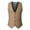 Khaki, variant on Yongwang Mens Big and Tall V Neck Blazer Vest Button Down Vest Casual Business Dress Vest Waistcoat for Fall