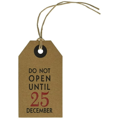 Walmart Opened On Christmas 25 Pack - CleverDelights Christmas Gift Tags - Do Not Open Until December 25 ()