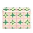 thumbnail image 7 of Yayeee Collapsible Cube Storage Bin with Lid Fabric Closet Decorative Basket with Handles, Green Symmetrical Stars, 7 of 7