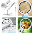 thumbnail image 4 of Handheld Illuminated Magnifying Glass on Stand, 5X 11X Table Magnifying Glass with Foldable Stand, Table Magnifying Glass with 8 LED Light, for Reading, Soldering, Crafts, Repair, 4 of 5