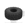 thumbnail image 2 of 4pcs RC Crawler Tyre,1.9/2.2 Inch Universal Wear Resistant RC Crawler Car Rubber Tyre Practical Wheel Tire, 2 of 8