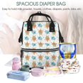thumbnail image 5 of Zufioo Sea Turtle Print Large capacity mommy bag, diaper bag, waterproof parent-child backpack, multi-pocket design backpack suitable for travel and shopping, 5 of 6