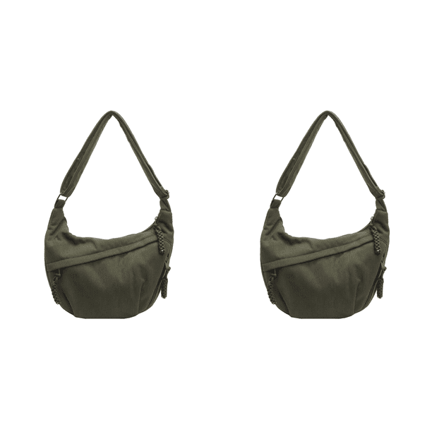 Bolso Hombro Pana Con para Mujer Cruzado Hobo Viajes () Verde