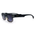 thumbnail image 6 of Gentlemanly Hipster Narrow Rectangle Horn Rim Mens Plastic Sunglasses Black Tortoise - Smoke, 6 of 8