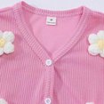 thumbnail image 6 of DJDLJWCJ 2 Piece Girls Casual Outfit Sets Cute Print Long Sleeve Cardigan Elastic Waist Wide Leg Pants Set Pink Size 7, 6 of 9