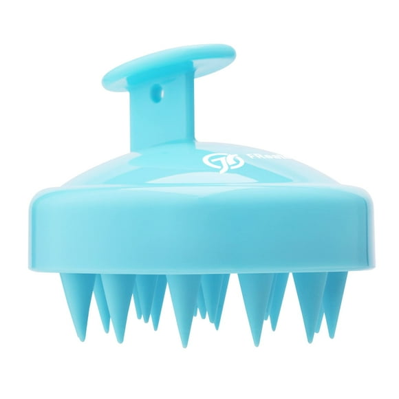 FREATECH Hair Scalp Massager Shampoo Brush for Scalp Care and Hair Growth, Shower Hair Scrubber Scalp Exfoliator for Dandruff, Long & Flexible Silicone Bristles for Long, Thick, Curly Hair, Light Blue