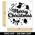 thumbnail image 2 of Merry Christmas Holiday Elements Self-Inking Rubber Stamp Ink Stamper - Pink Ink - Small 1 Inch, 2 of 7