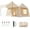 2 Room Tent+Canopy,13ft X 9ft X 6.5ft, variant on Slsy Inflatable Tents for Camping, Blow Up Tent with Hand Pump, Easy Setup Inflatable Hot Tent with Stove Jack, Waterproof Oxford Air Glamping Tents for Camping Adult 4-6 Person