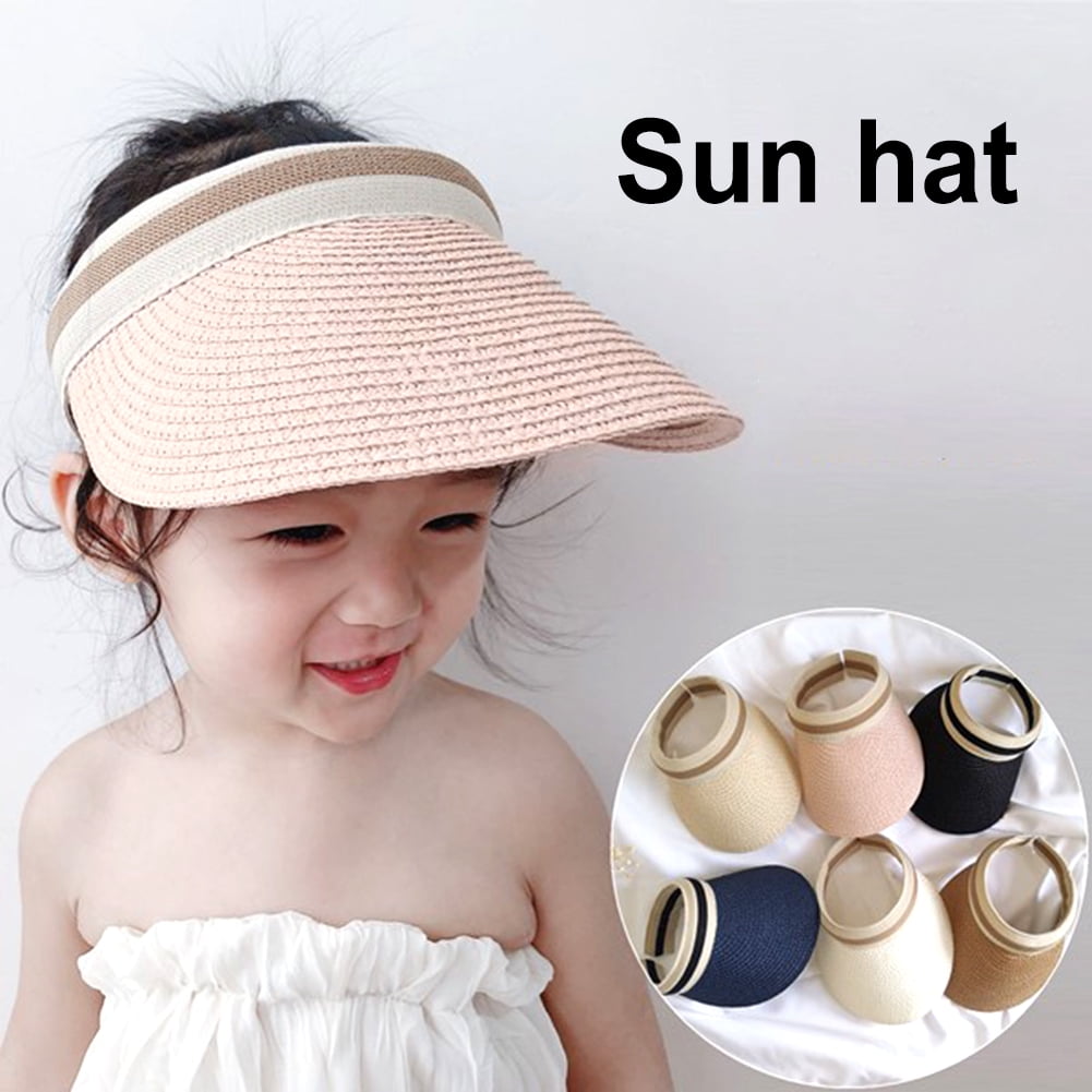 Windfall Kids Straw Sun Visors , Sun Protecetion Wide Brim Sun Hats