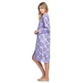 thumbnail image 3 of Casual Nights Women's Printed Fleece Snap-Front Lounger House Dress, 3 of 4