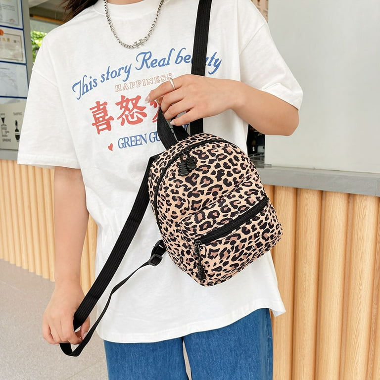 Checkered Pattern Functional Backpack With Cartoon Bear Bag Charm