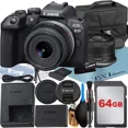 thumbnail image 1 of Canon EOS R10 Mirrorless Camera with RF-S 18-45mm Lens + 64GB Memory Card + Case + ZeeTech Accessory Bundle, 1 of 9