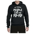 thumbnail image 2 of Wild Bobby,My Favorite People Call Me Pop-Pop Father Dad Grandpa Gift, Father's Day, Unisex Graphic Hoodie Sweatshirt, Black, Small, 2 of 3