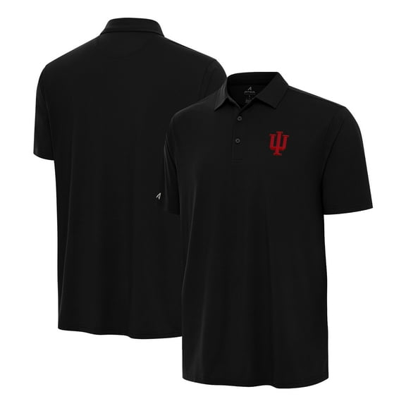 Men's Antigua Black Indiana Hoosiers Era Polo