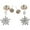 Silver, variant on UDIYO Elegant Fashion Snowflake Rhinestone Crystal Dangle Earrings for Female Daily Outfits