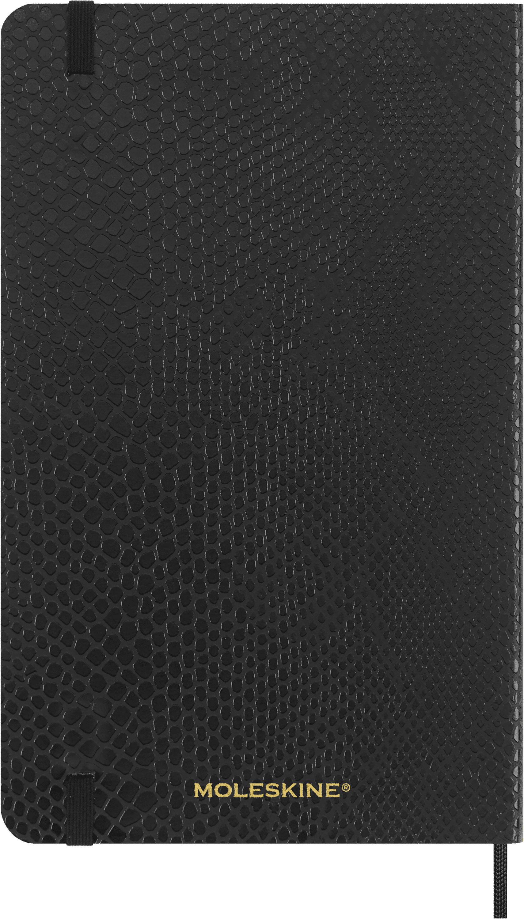 Molekine Precious & Ethical Notebook with Gift Box, Vegan Soft Cover, Imitation Python, Large (5" x 8.25"), Ruled, Black, 176 Pages