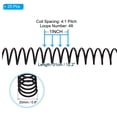 thumbnail image 2 of Uxcell 20mm(3/4") Plastic Spiral Binding Coils, 20 Pcs Binding Spirals 170 Sheet Capacity, Black, 2 of 6
