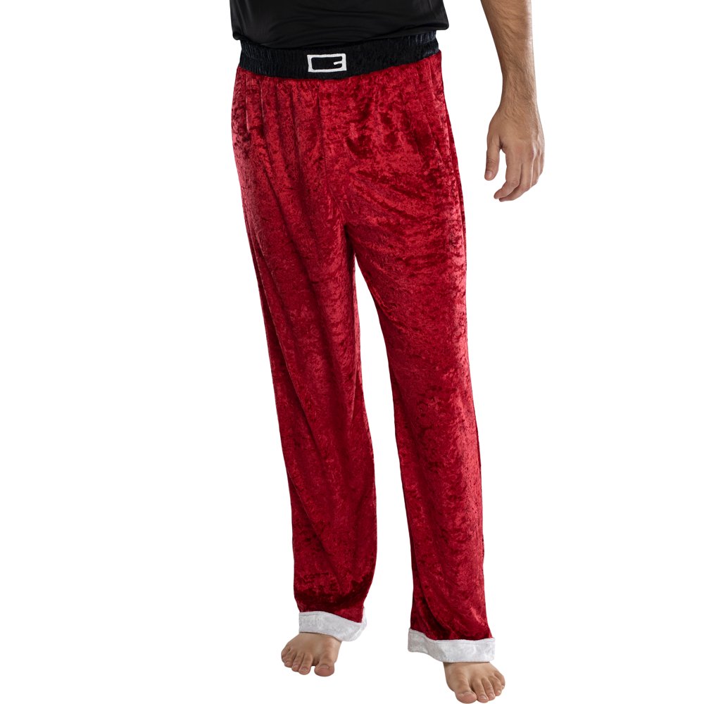 Max Deco Christmas Santa Claus Costume Sleep Lounge Pants Large