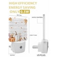 thumbnail image 6 of Fall Night Lights Auto Sensor Harvest Pumpkin Plug-in LED Nightlights Dusk to Dawn for Living Room, Bedroom, Hallway, Stairways Thanksgiving Wall Decor, Maple Leaves Bird White Wood Night Light, 6 of 9
