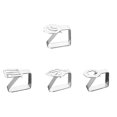 thumbnail image 1 of Tablecloth Clamps Silver for Fixing 4Pcs Anti Slip Clips, 1 of 5