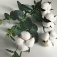 thumbnail image 3 of LABSERRON 1Pc Decorative Cotton Stem with Artificial Eucalyptus Leaf for Home and Wedding Celebration, 3 of 10