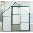 thumbnail image 4 of Yesurprise 6x8FT Polycarbonate Greenhouse with Sliding Door Adjustable Roof Aluminum Walk-in Greenhouses for Outdoor Patio Backyard, 4 of 8