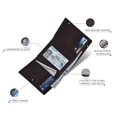 thumbnail image 6 of Men's Trifold Wallets - RFID Blocking Genuine Leather Vintage Travel Billfold, 6 of 7
