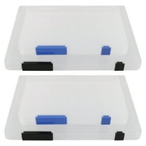 Minkissy Paper Storage Folders File Storage Box Transparent 4Pcs