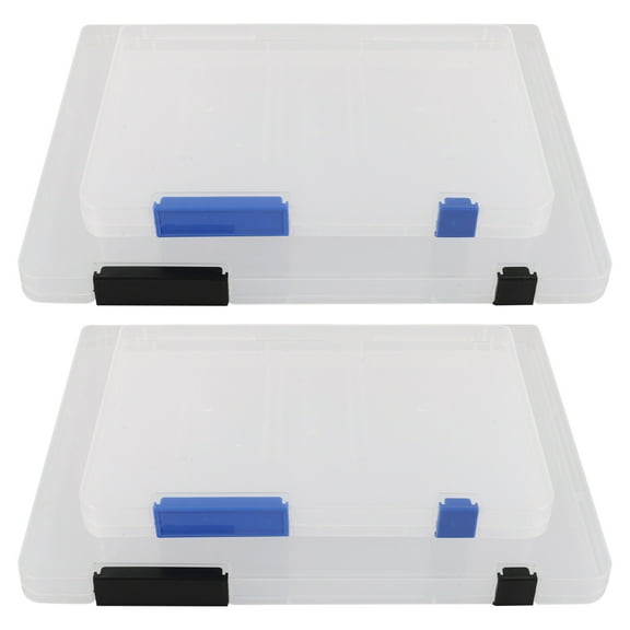 Minkissy Paper Storage Folders File Storage Box Transparent 4Pcs