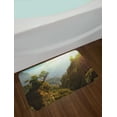 thumbnail image 2 of Landscape Bath Mat, Forest Nepal Himalaya Mountains Sunlight Majestic Scenery Nature Photo, Non-Slip Plush Mat Bathroom Kitchen Laundry Room Decor, 29.5 X 17.5 Inches, Green Pale Yellow, Ambesonne, 2 of 2