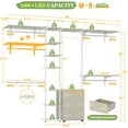 thumbnail image 6 of Closet System with Drawers, Closet Organizer System Storage with Shelves, 96'' Walk-in Closet with 5 Hanging Rods, Heavy Duty Wall Mounted Clothes Wardrobe Garment Rack, Metal Frame,, 6 of 6
