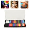 thumbnail image 1 of Face Body Paint Kit, Strong Coloring Fade  Portable Body Painting Palette Water Based  for Party, 1 of 8