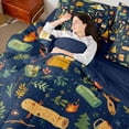 thumbnail image 3 of Erosebridal Camping Accessories Bedding Comforter Set 7-Piece for Kids Boys Girls,Camping Theme King Bedding Sets for Teens,Navy Blue Reversible,Luxury Bedroom Decor, 3 of 6