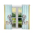 thumbnail image 2 of BSDHOME Cute Two Dogs And Cat In The Bath Window Curtain Home Decor Kitchen Curtain 26x39 inches (Two Pieces), 2 of 3