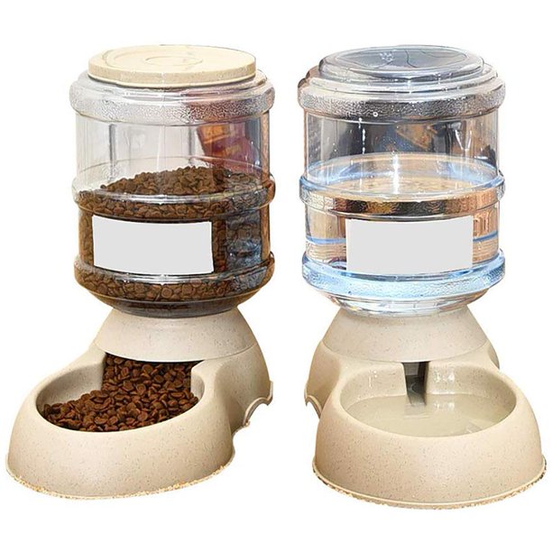 Ecosprial Self Dispensing Pet Feeder Set 3 8l Automatic Gravity Dog Cat Feeder Dry Food Dispenser Gravity Feeder Walmart Com