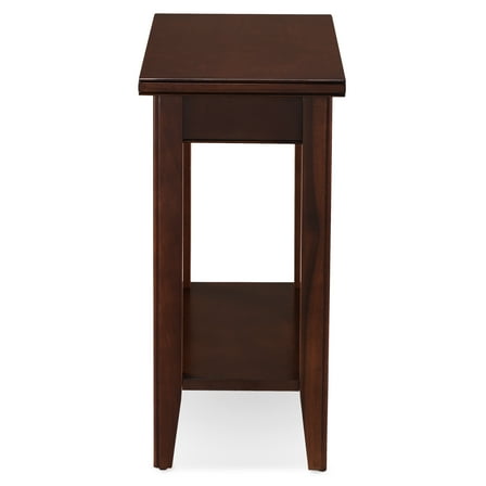 Leick Home 10505 Laurent Narrow End Table with Shelf, Chocolate Cherry