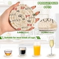 thumbnail image 3 of Haosy Set of 6 Drink Woven Coaster with Holder Heat Resistant Non-Slip Bar Coasters 4 Inches Cute Dog Paw and Bones, 3 of 7