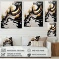 thumbnail image 4 of Designart Black And Gold Wave Canvas Wall Art, 4 of 5