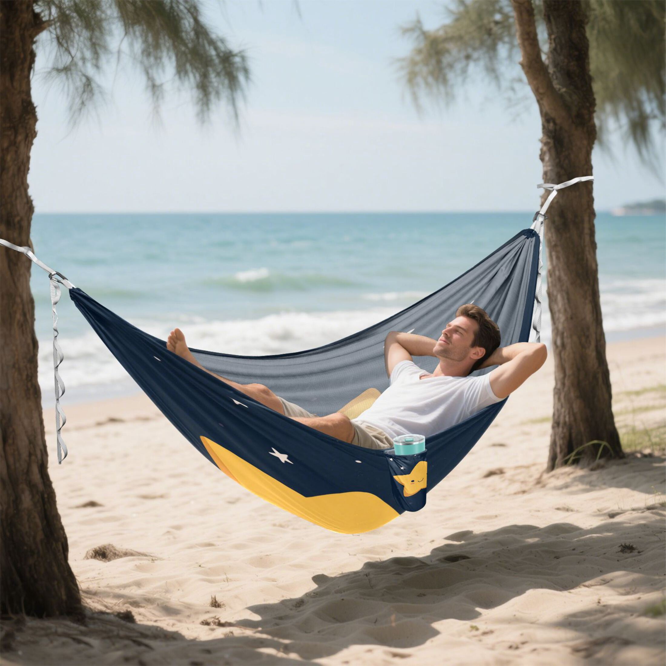 Hammock Camping Hammock Nylon Portable Hammock Travel Camping Hammock Bright Glowing Stars Art