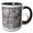 Black/White, variant on 3drose, Glam Igray Bokeh Circles Pattern, 11oz Mug