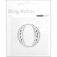 thumbnail image 1 of Bling Alphas Self-Adhesive Rhinestone Letter 1.375"-Silver Crystal - O, 1 of 3
