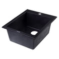thumbnail image 3 of Pemberly Row Black 17" Drop-In Rectangular Granite Composite Kitchen Prep Sink, 3 of 9