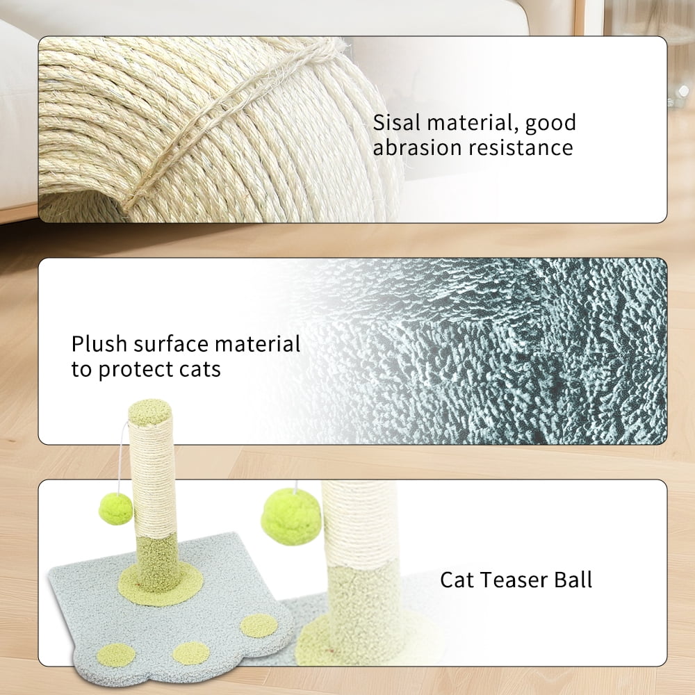 Circulating Cat Water Fountain + Scratching Tower, Ultra Quiet Drinking Dispenser with Ripple Basin, Designed to Increase Hydration for Cats & Small Animals (2500ML)